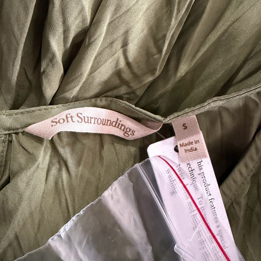 NWT Soft Surroundings Mizu Maxi Dress - Loden Green - Picture 9 of 11